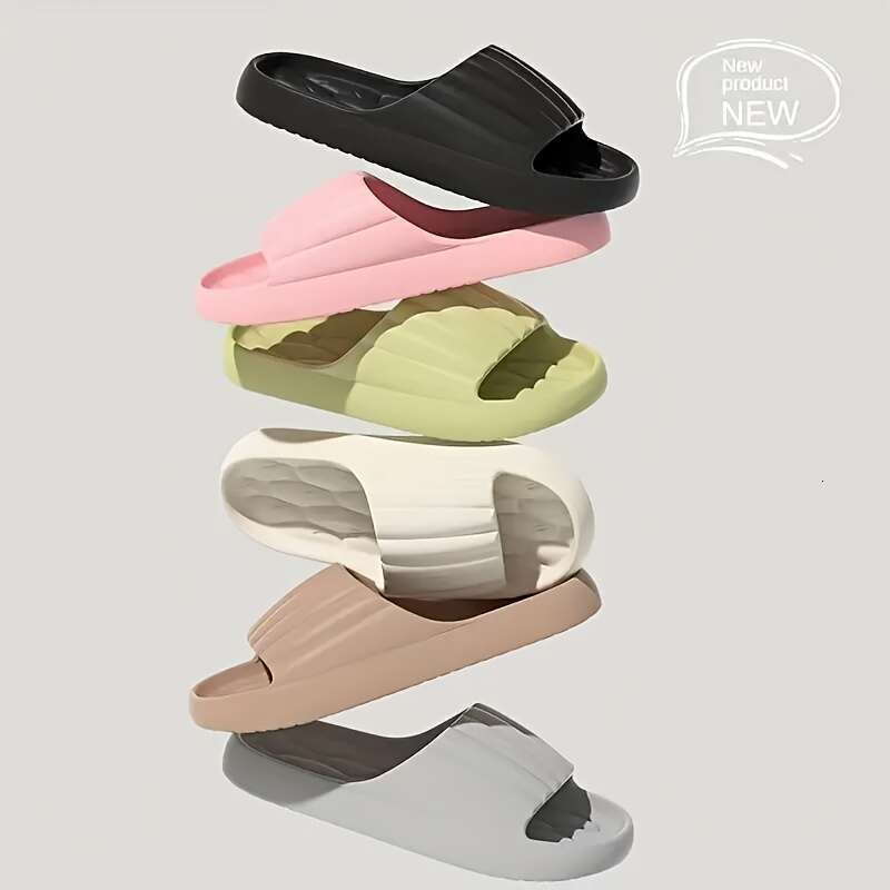 Women's Slip-On House Slippers Soft Indoor/Outdoor Shoes with Non-Slip All-Season Comfort Lightweight EVA Foam in Black, Pink, Mint Green, Beige, White for