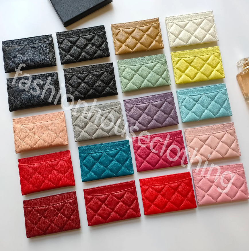 C Card Holder Women Wallet Designer Purses Handbag Black Small Bag Genuine Leather Mini Branded Bags Brand CC Bags Gifts With box Luxury Wallets Golden hardware bag