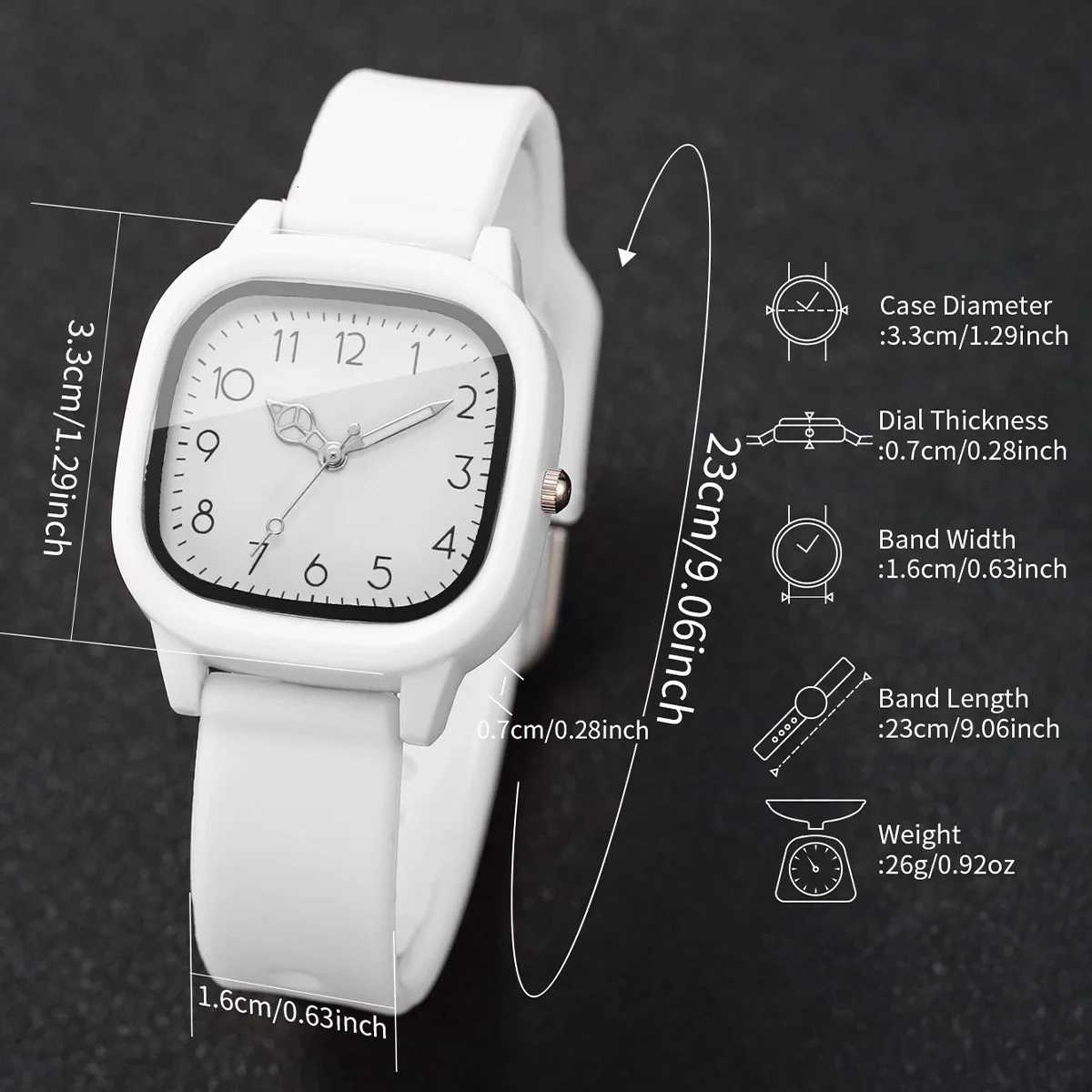 3PCS/Set Ladies Silicone Strap Watch Fashion Arabic Dial Women Quartz Watches Girls Clock Reloj MujerWithout Box Y251212