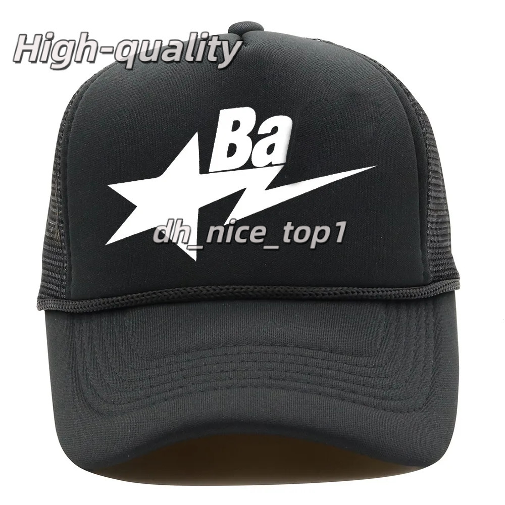 2025 High Quality Fashion Ball Bapeity Caps Designer Truck Caps Summer Casual High Street Letter Printed Sun Hat Breathable Mesh Baseball Cap For Men Unisex a9f