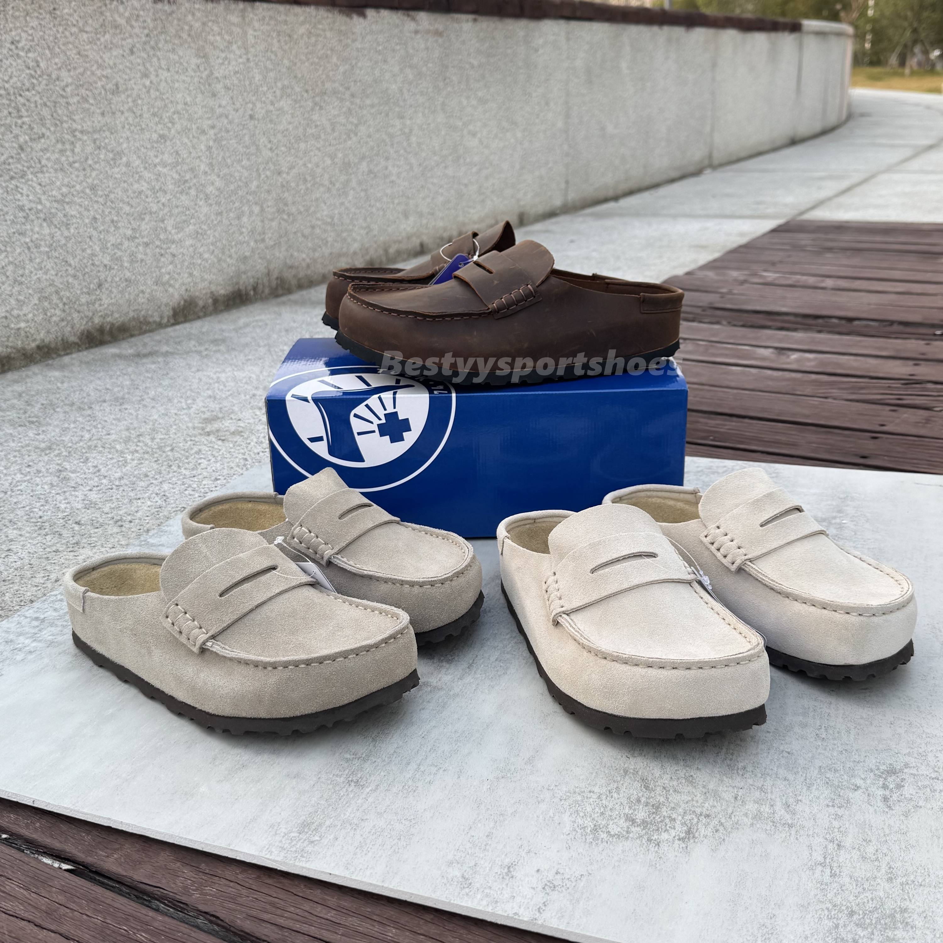 2025 Designer Naples Slippers Wrapped Clogs loafers Sandals Clog Cork Flat High Quality Fashion Winter Summer Shoes Leather Slide Beach Women Men Size 35-46