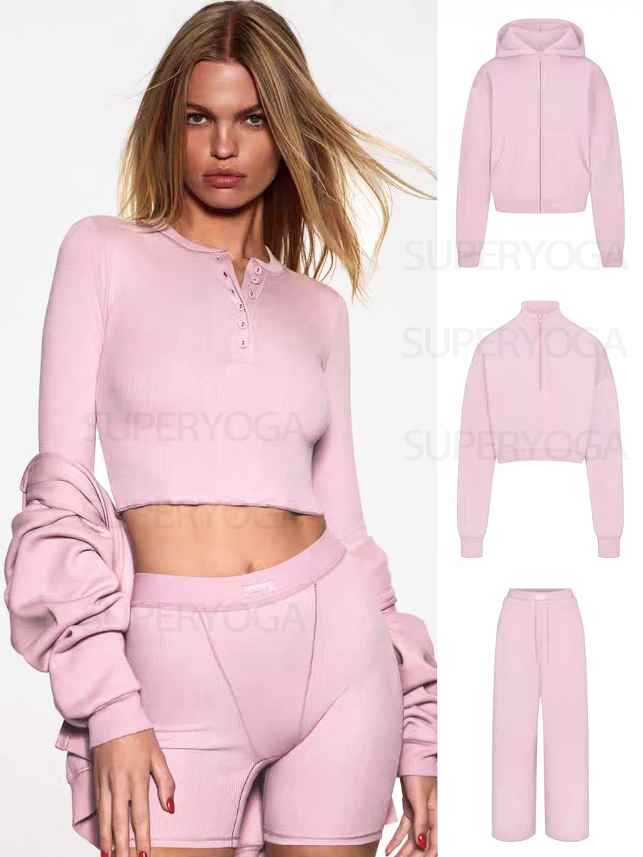 Skims Hoodie Set Autumn Winter Classic Kangaroo Pocket Loose Casual Sweatshirt Sweatpants Cozy Daily Wear Skimss Hoodie Set