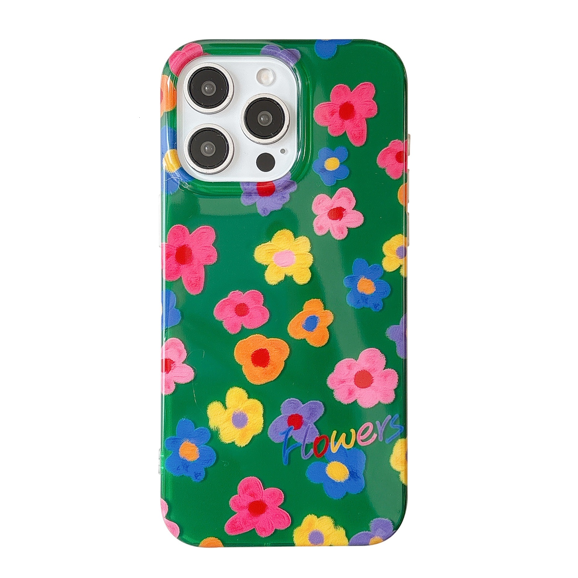 Korean Style Fresh Colorful Flower Suitable for iPhone 17 Apple 16 Pro Max Double-Sided IMD Phone Case 15