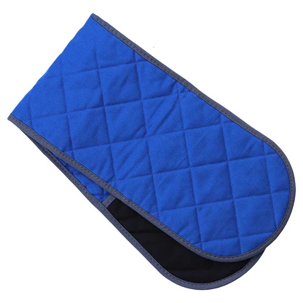 1Pcs Anti-Slip Heat Resistant Silicone Gloves Blue Bbq Grill Oven Mitts for Kitchen Cooking Baking Anti-Scalding H251212