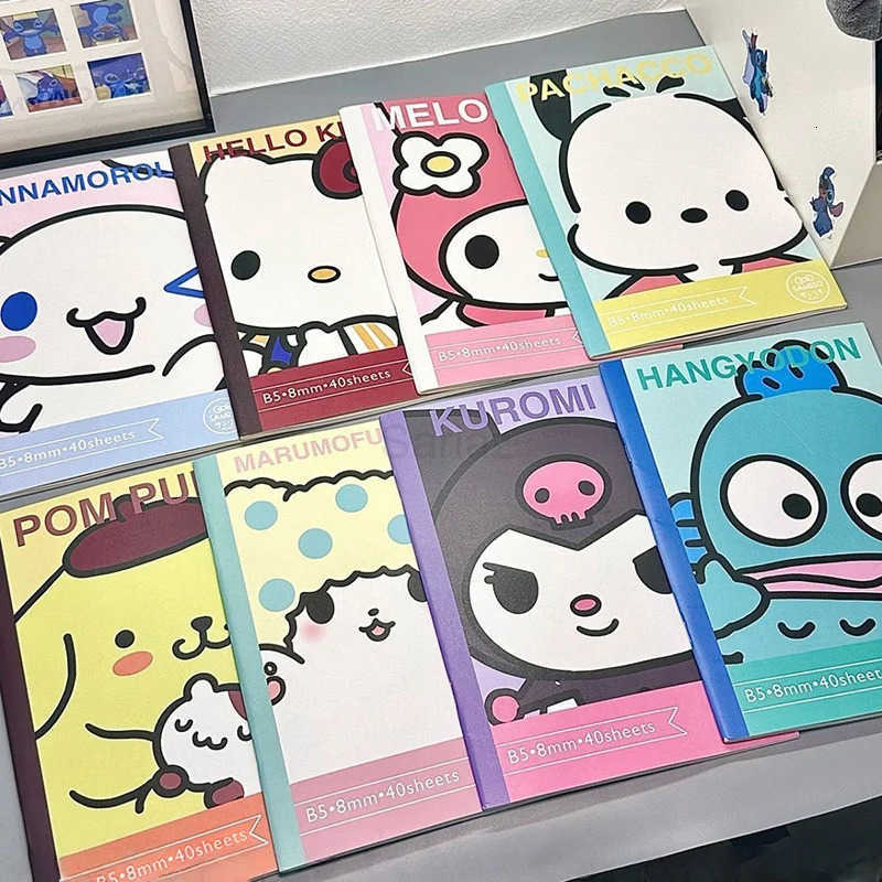 Sanrio 10/4/1Pcs Spiral Pocket Notebooks Hello Kitty Memo Pad Coil Booklet Notepads A7/B5 Notebook School Stationery Kids Gift H251212