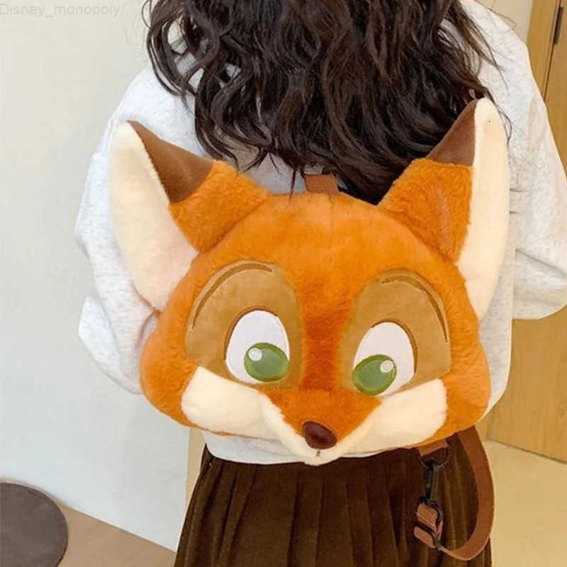 Disney Zootopia Plush Bag Nick Wilde Judith Laverne Hopps Cartoon Cute Doll Backpack Large Capacity Birthday Christmas Gift H251212