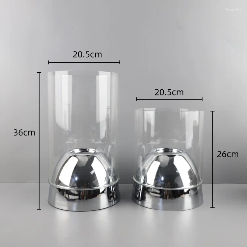 Candle Holders Geometric Metal Glass Menorah Candelabrum Candlestick Gold Semicircle Home Decoration Accessories Centerpieces XJ260305