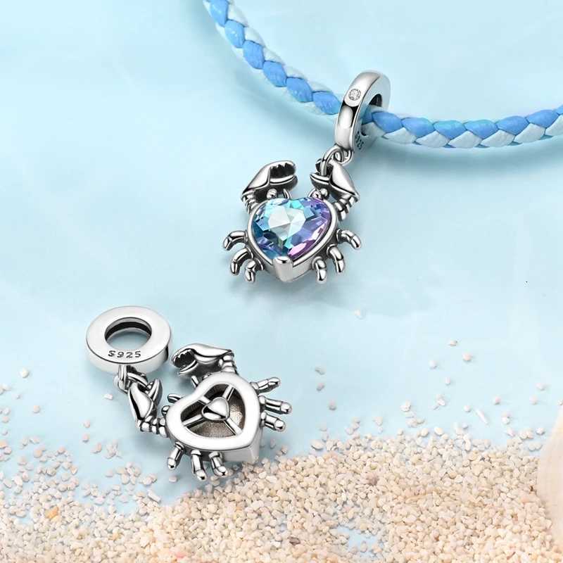 Fashion 925 Sterling Sier Summer Ocean World Series Sea Turtle Starfish Crab Octopus Charms Beads Fit 925 Bracelet DIY Jewelry Y251212