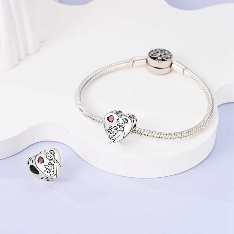 925 Sterling Sier Charms Mother Family Sister Beads Fit Bracelet DIY Wan Jewelry Gift Y251212