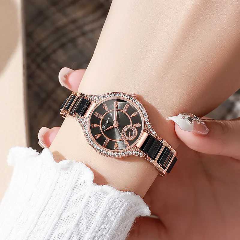 1/2PCS Fashion Rhinestone Women Quartz Watches Elegant Alloy Band Ladies Wristwatches Reloj Mujer Y251212