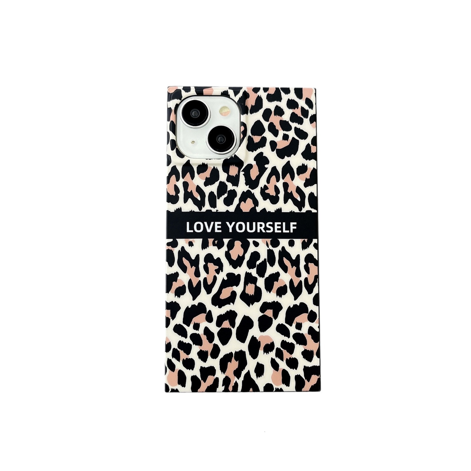 European and American English Leopard Print Compatible with iPhone 17 Pro Max Apple 16 Phone Case Cross-Border Trade 15 Square 14 Soft