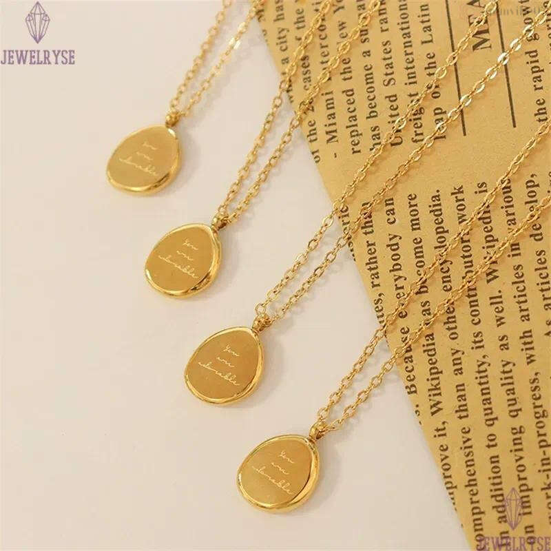 stainless steel new 18k gold circle designer necklace for woman party home pendant luxury necklaces school silver choker jewelry travel birthday frien