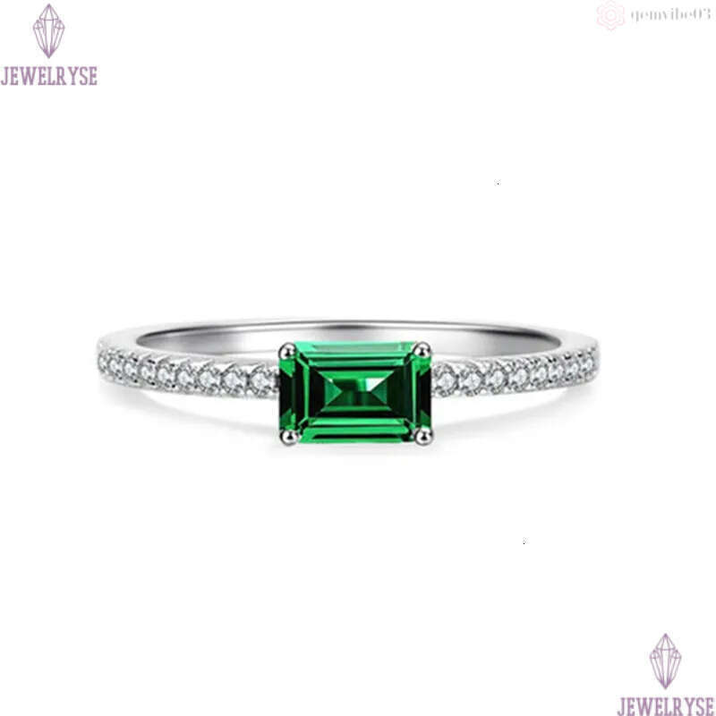 4x6mm emerald diamond band designer rings for women wedding engagement 925 sterling silver gold finger luxury ring square 5A zirconia jewelry woman gi