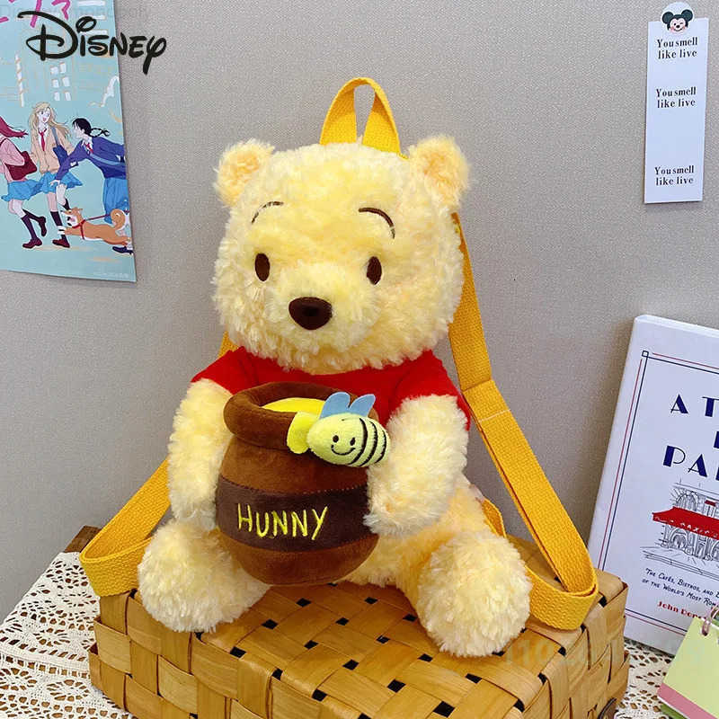 Disney Winnie The Pooh Backpack for Women 2025 New Fashion Cartoon Travel Outdoor Small Backpack Cute Versatile Girls Phone Bag H251212