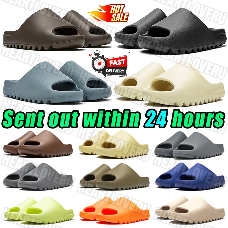 Designer Slippers EVA Slides onyx slate marine Men Women bone desert sand core resin flat Slide azure Classic Sandals Beach outdoor bathroom shoes