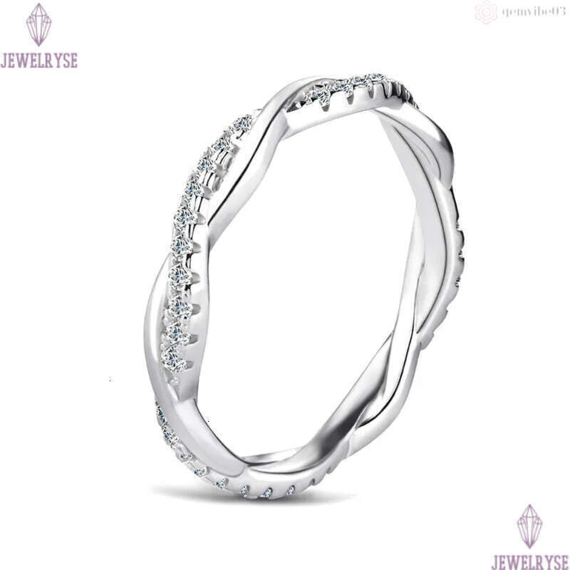 S925 sterling silver twist designer ring for women girls luxury shine moissanite lovers wedding engagement rings jewelry