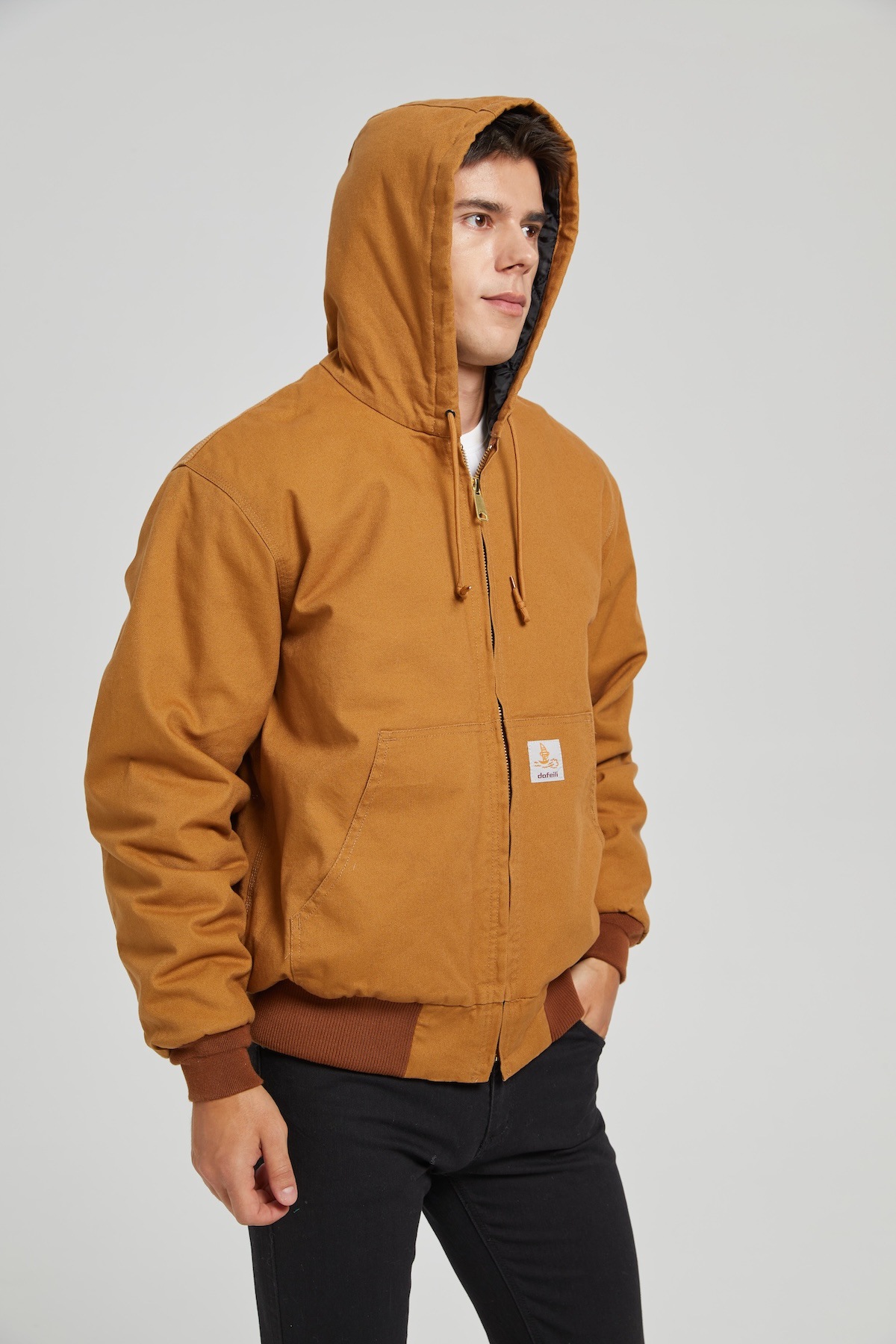 Men's Jackets Winter J140 Active Jacket Quilted 90s Vintage Washed Work Wear Duck J130 Canvas Hooded Y2k Designer Oversize Bomber Detroit Men And