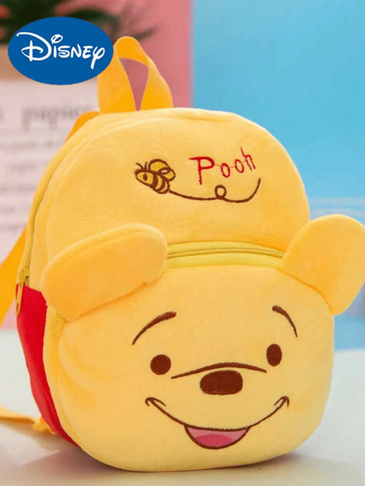 Disney Cartoon Cute Stitch Backpack Mickey Mouse Winnie The Pooh Plush School Bag Student School Supplies H251212