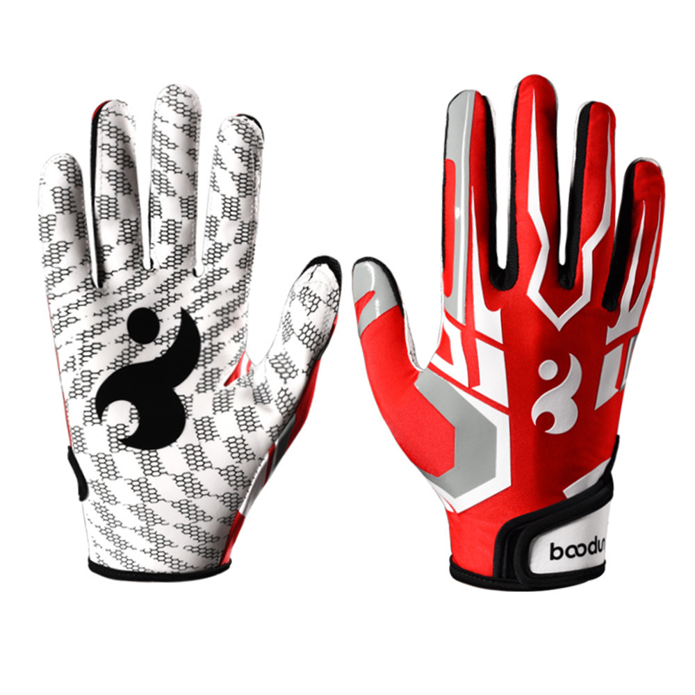 Sports Gloves Non Slip Youth Kid American Football Gloves Receiver Soccer Goalkeeper Glove S M L XL Boys Girls 5-14 years old Drop 220924