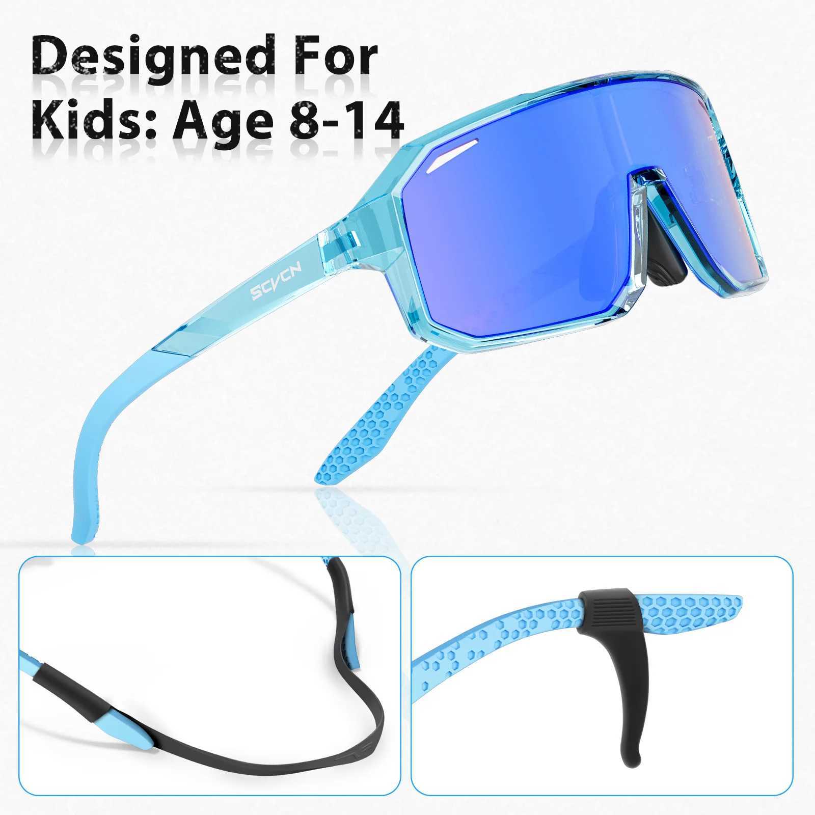 SCVCN Kids Cycling Sunglasses Children Cycling Glasses UV400 Bike Eyewear Girls MTB Camping Fishing Outdoor Sports Accessories G251212