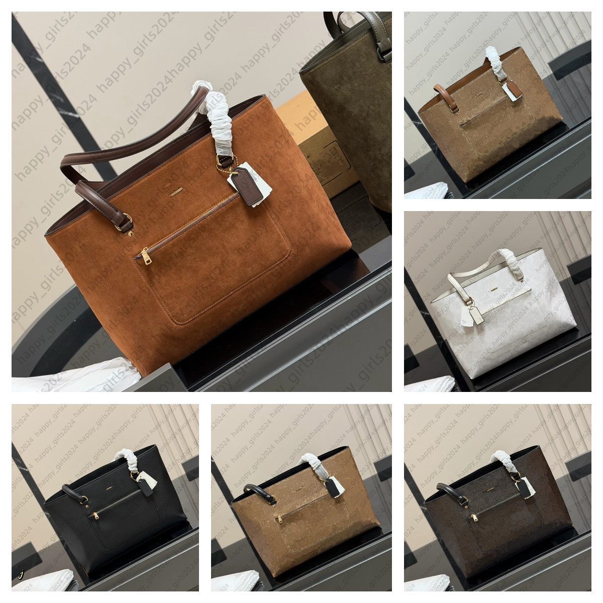 Womens Luxury Shopping bag Designer Station Zipper Tote bag Suede Shoulder bag Coas Underarm Hobo Purse Ladies Large capacity Handbag Crossbody Wallet Designer bag