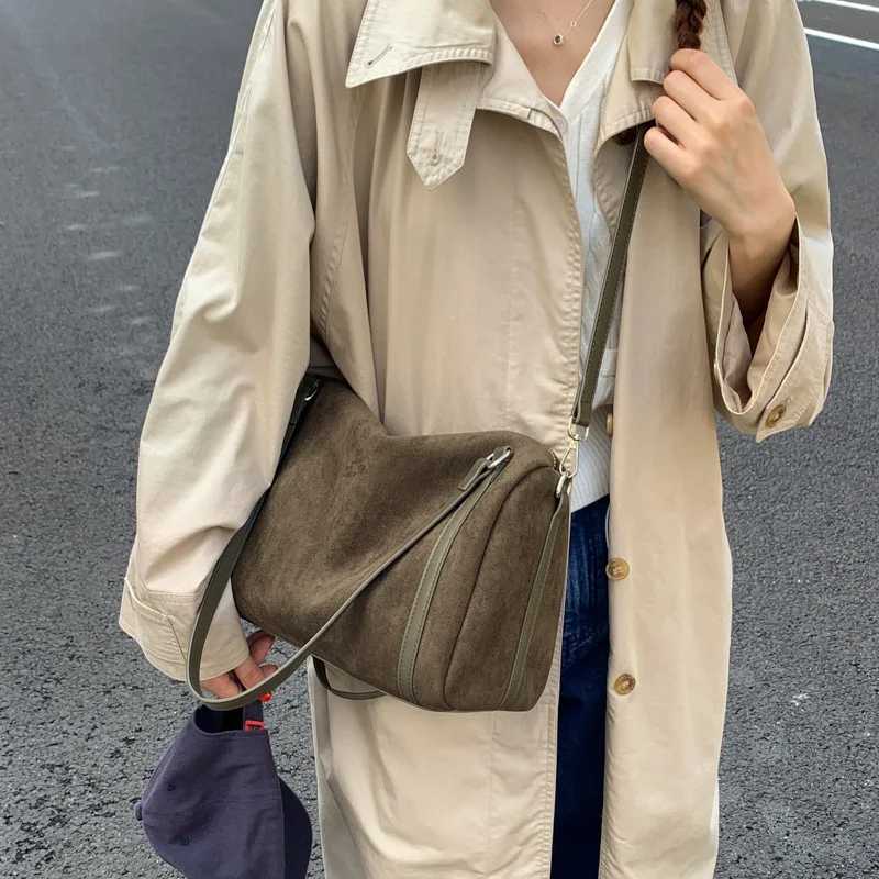 Vintage Wen Shoder Bag Faux Suede Crossbody Bags big Capacity Matte PU Leather Fem Tote ladies Bost Handbags Y251211