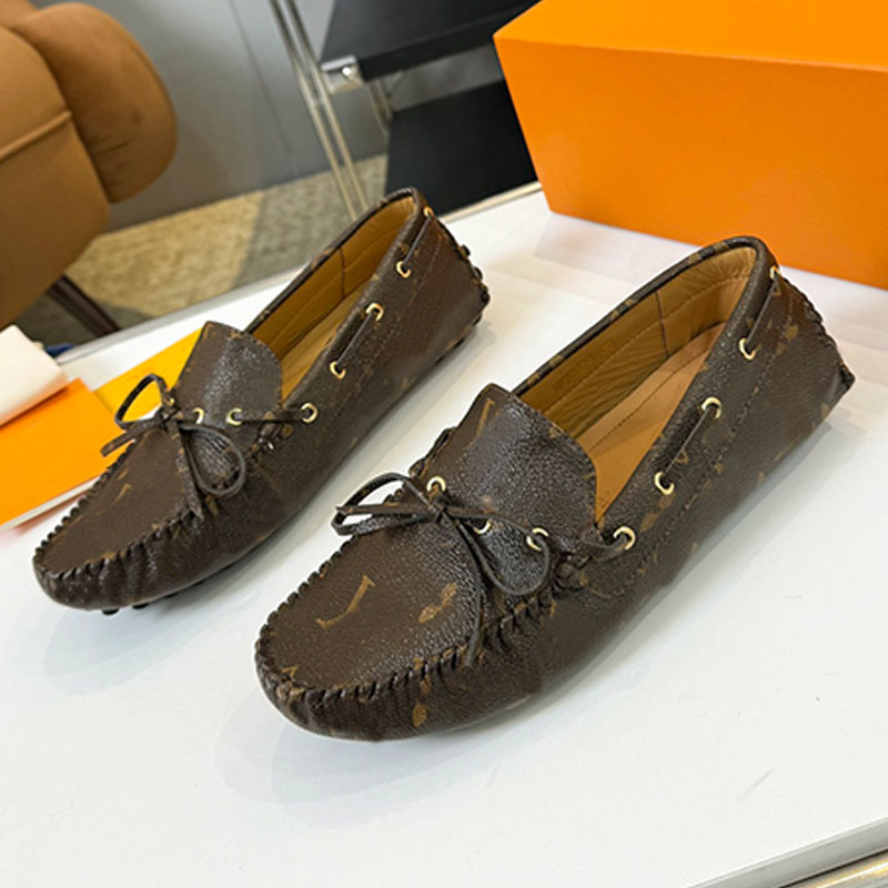 Soho Flat Boat Shoe Loafers Designer Dress Shoes Women Classic Calfskin Top Quality Loafers Genuine Leather Oxfords Shoe Unique rubber anti slip particle sole 35 42