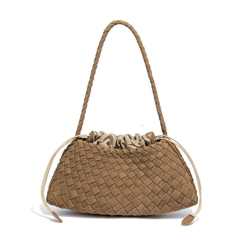 Designer dragon diffusion woven top layer cowhide hot womens french basket handmade leather tote bag shoulder 240723
