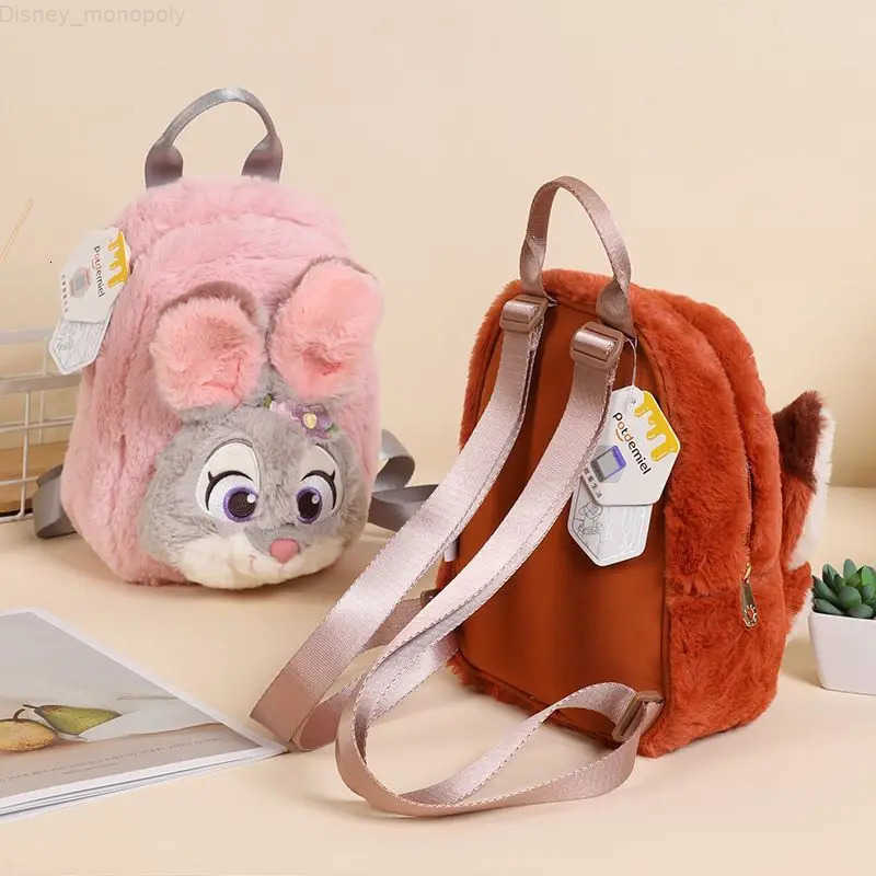 Disney Judy Nick Backpack Cute Cartoon Personalized Creative Fashion Plush Chip Doll Bag for Boys and Girls Birthday Gift H251212