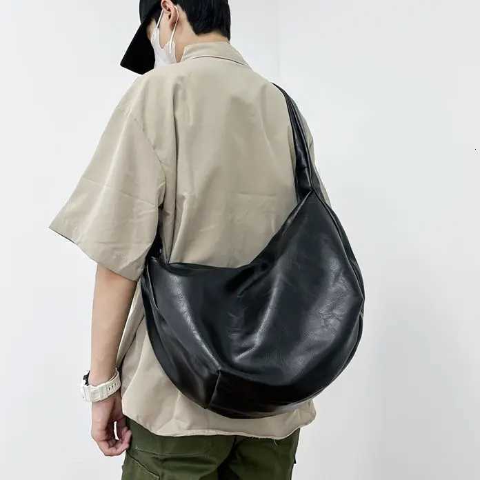 Miyaga Crossbody Casual PU Tote Bags Single Shoder Fi Men and Wen Large Capacity Cmuting Bag Y251211