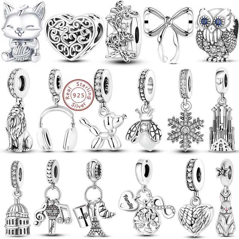 Charms Fit 925 Sterling Sier Beads Dog Bow Charms For Bracelet Pendant Wen Jewelry Gifts Y251212