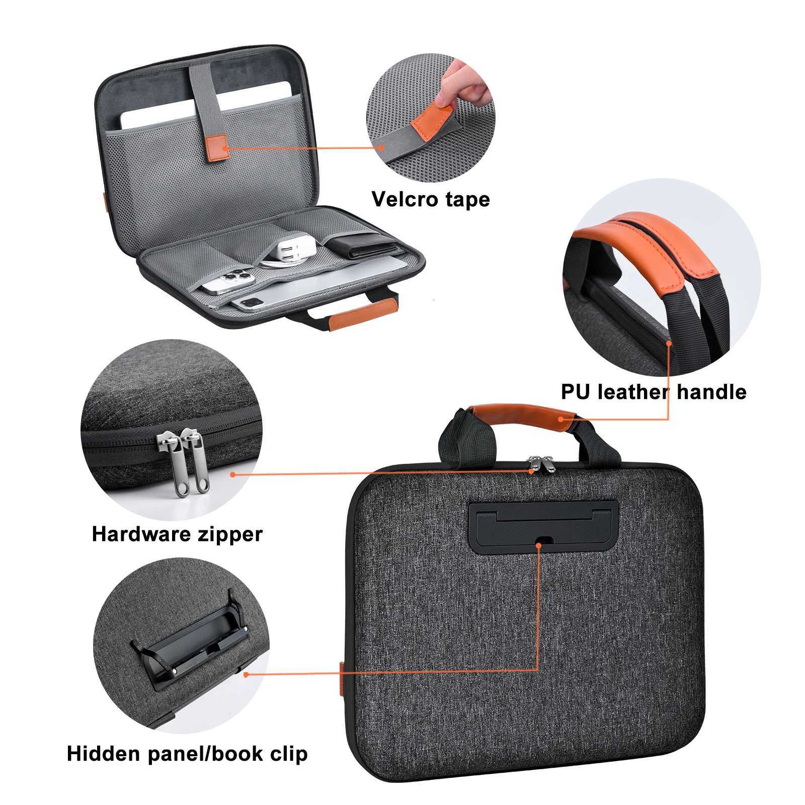 Oatsbasf 2 in 1 Laptop Case for 133-162 Notebook Case Tablet Cover Laptop Bag Shockproof Travel Business Computer BriefcaseT251212