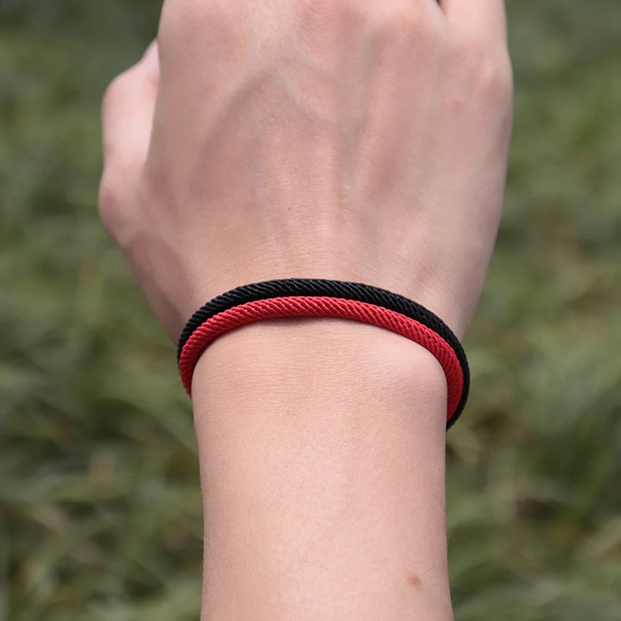 Lucky Red Thread Bracelet Men Stainless Steel Buckle Nautical Casual String Braclet Homme 4mm Pulseras Rojas Gifts For Him 260617 - view 5