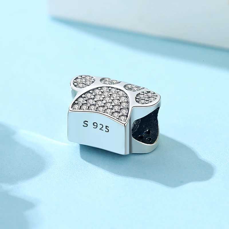 925 Sterling Sier Charms Pets Dog Cat P Print Pendant Beads Fit Brand Bracelets Necklaces Wen DIY Jewelry Y251212