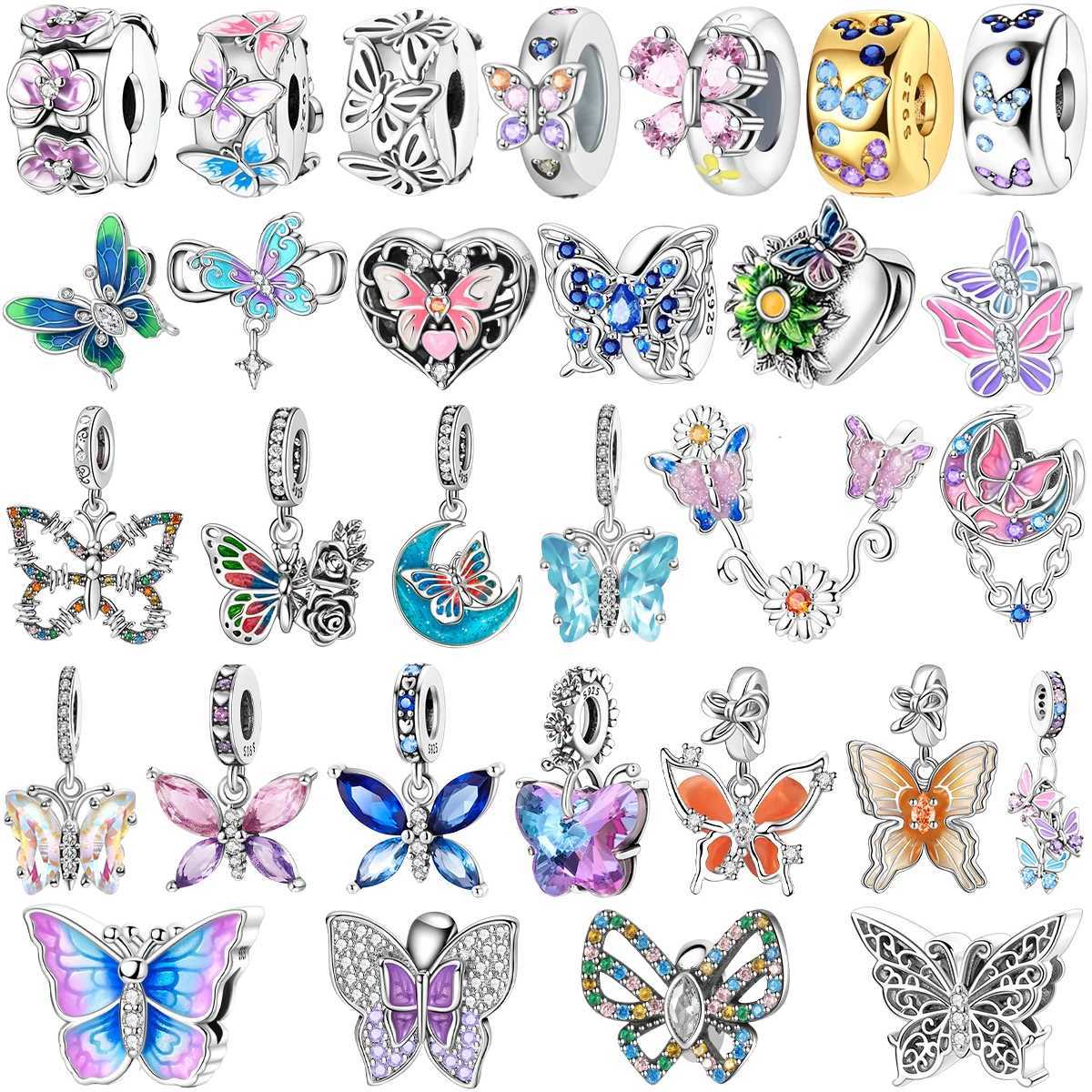 Hot S 925 Sterling Sier Colorf Charms Pendants Beads Fit Bracelets Necklaces DIY Fine Jewelry Making Y251212