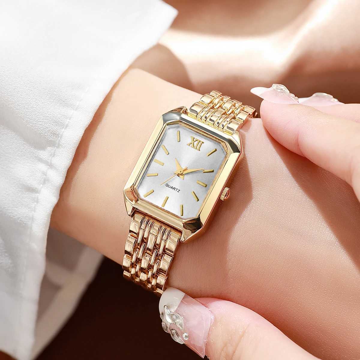 Elegant Women Quartz Watch Fashion Rectangle Analog Wristwatches Reloj Mujer Girls Clock GiftWithout Box Y251212