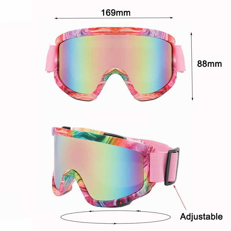 Anti-Fog Ski Goggles Motorcycle Goggles Winter Snowboard Skiing Glasses Outdoor Sport Windproof Ski Mask Off Road Goggles Helmet G251212