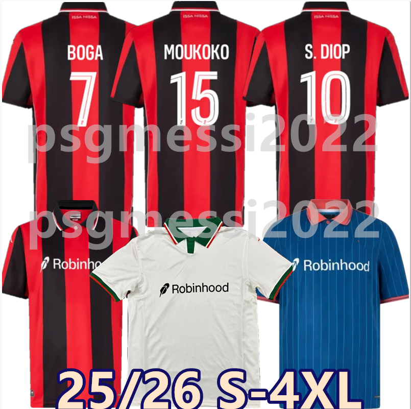 25 26 OGC Nice FC DELORT MELOU GOUIRI soccer jerseys 25 26 DOLBERG DANTE KAMARA ATAL ATAL Kluivert Stengs football shirts 888