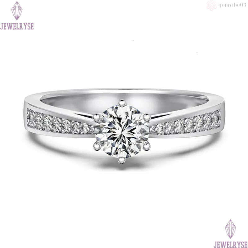 5mm diamond ring for woman six prong setting 12 colors s25 sterling silver 5A zirconia engagement wedding rings designer ladies luxury jewelry gift bo
