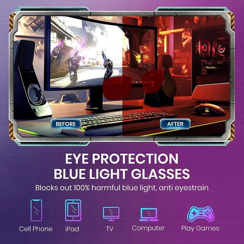 Anti Blue Light Read Sleep Glasses Men Women 2025 Luxury Brand UV400 Protection Eyeglasses Computer Gaming Red Light Lens Shades G251212