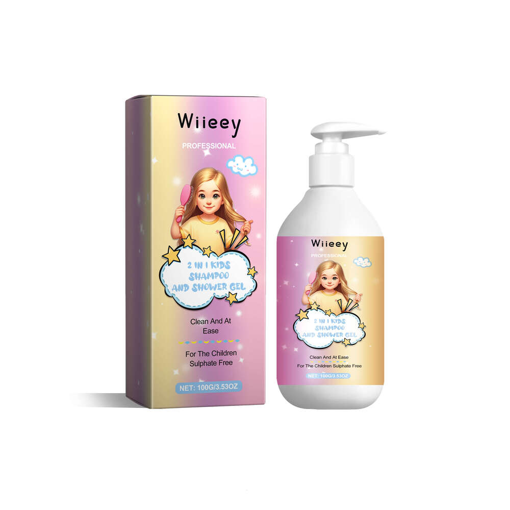 Wiieey 2-in-1 Shampoo and Body Wash Repair Dry Ends Scalp Massage Gentle Cleansing Smooth Hair Care