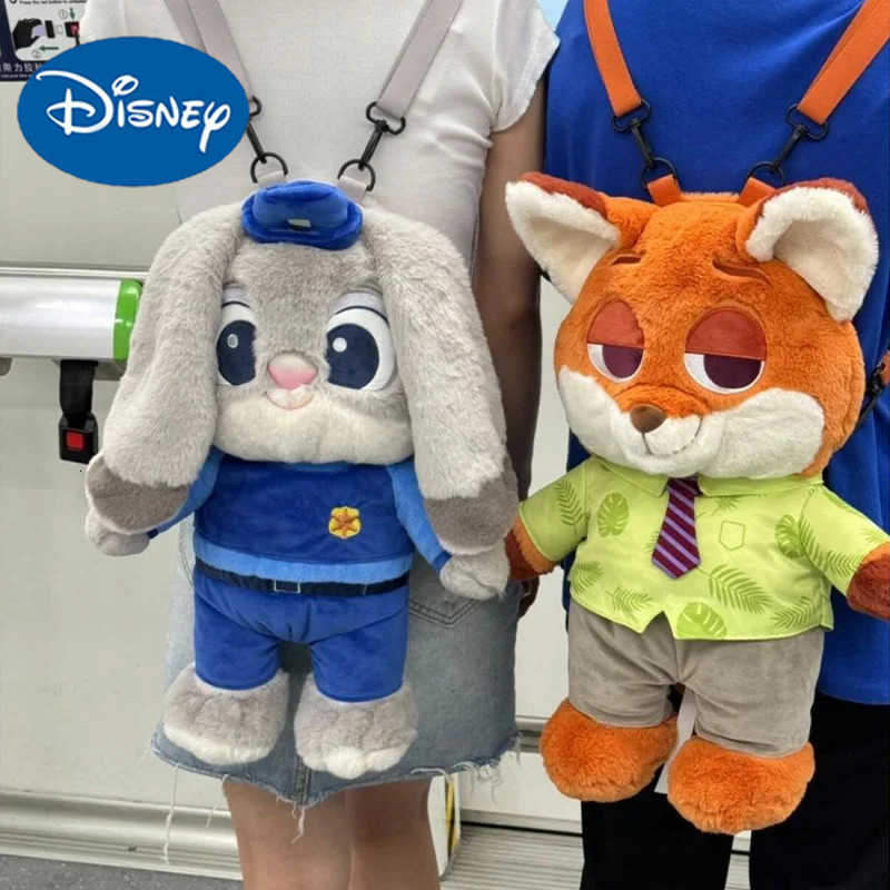 Disney New Zootopia Judy Nick Plush Backpack Cute Cartoon Ladies Backpack Couple Backpack for Cosplay Costumes Accessories Gift H251212