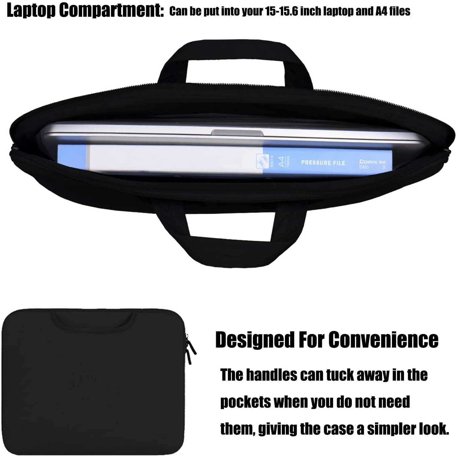 Colorful Zipper Laptop Handbag 13/14/15 inch Notebook Case for Macbook Computer Carry Bag Laptop Sleeve BriefcaseT251212