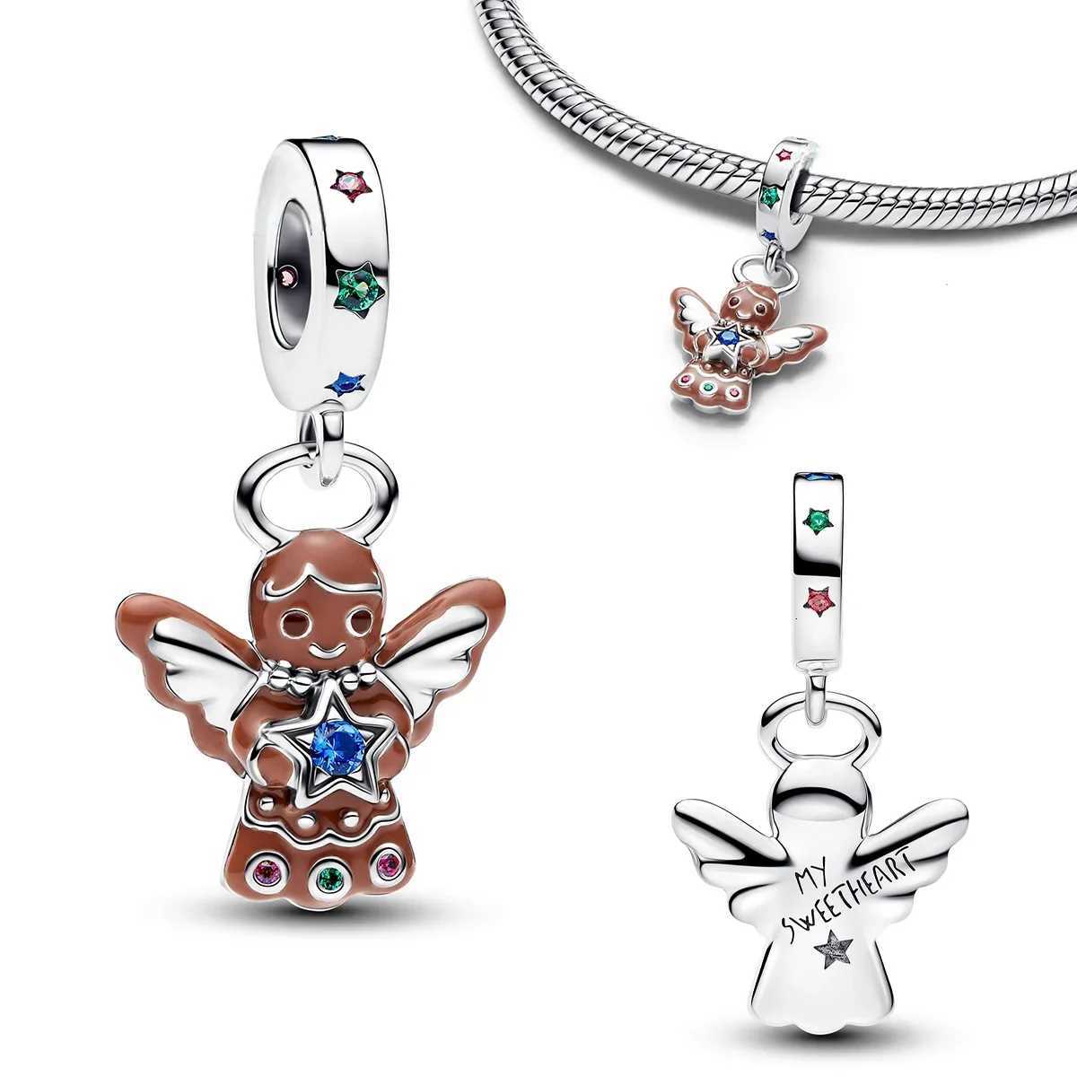 925 Sterling Sier Christmas Pendant Snowflake Earrings Beads Suitable for DIY Bracelets Necklaces Jewelry Gifts Y251212