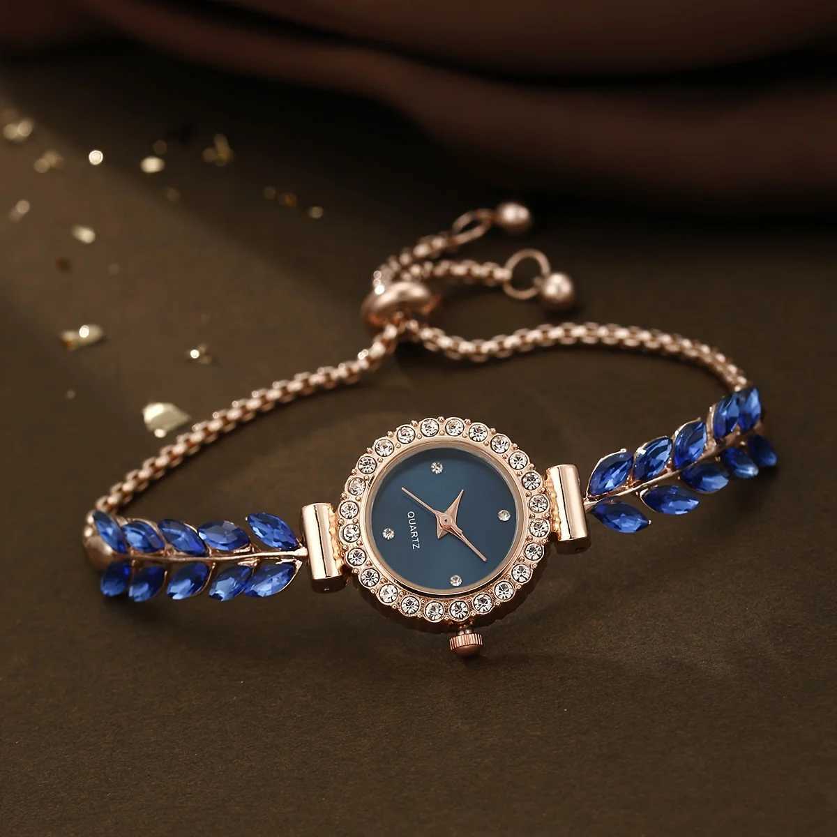 1/4PCS Elegant Womens Wristwatch Set Fashion Rhinestone Bracelet Band Ladies Quartz Watches Reloj MujerWithout Box Y251212