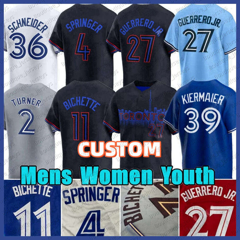 Custom 27 Vladimir Guerrero Jr. Jersey 11 Bo Bichette Alejandro Kirk Ernie Clement George Springer Trey Yesavage Baseball Men Women Youth Daulton Varsho Jerseys