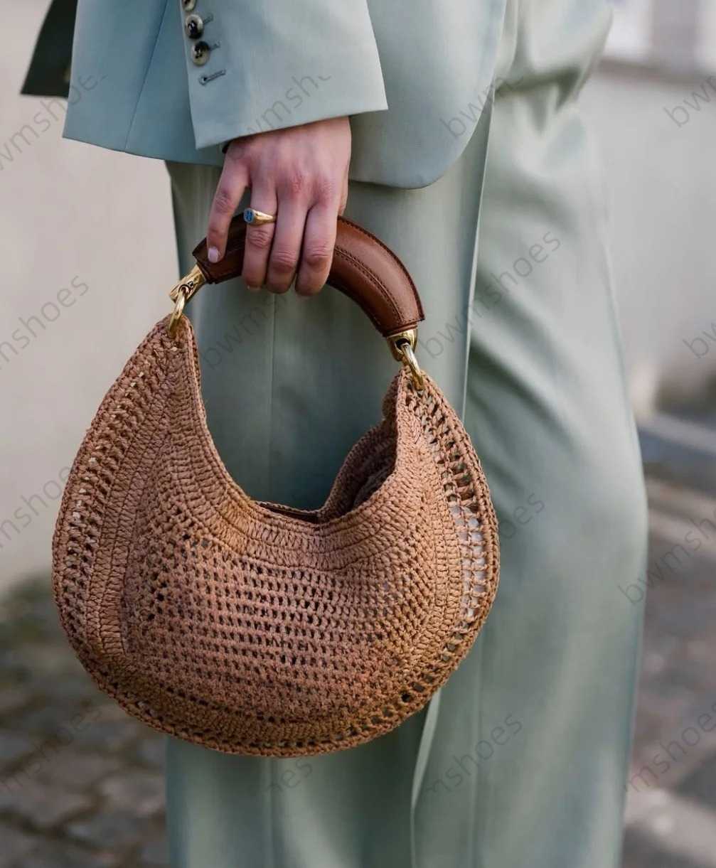 25S Summer Banana Hobo Bag Female Straw Beach Travel Hand Bags Stylish Totes Knitting Raffia Purse And Handbag Designer Fashion Wholesale Hobo Handbags 3316