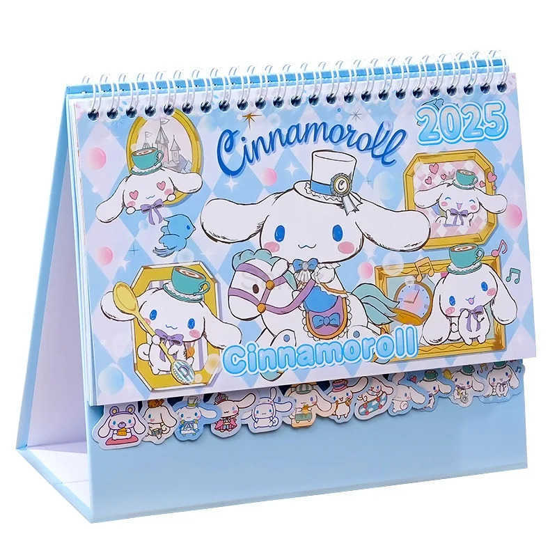 Sanrio 2025 New Calendar Hello Kitty Kuromi Cinnamoroll Student Desktop Decoration Learning Plan Cartoon Calendar Monthly Calendar H251212