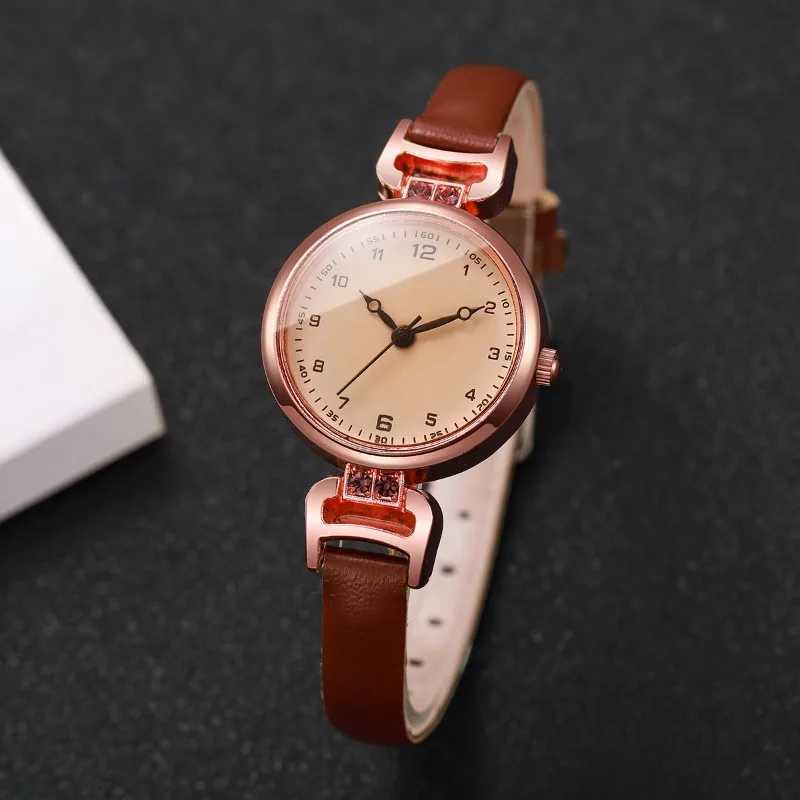 Elegant Small Arabic Dial Women Watches Fashion Leather Band Ladies Quartz Watch Reloj Mujer Girls Clock Gift Y251212