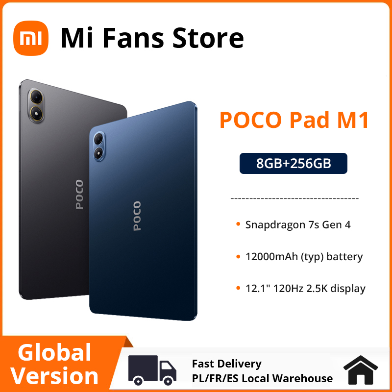 POCO PAD M1 Global version Tablet Snapdragon 7s Gen 4 12.1" 120Hz 2.5K display 12000mAh Xiaomi Pad PC